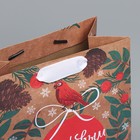 Пакет крафтовый вертикальный «Новогоднее мгновение», MS 18 × 23 × 10 см - Фото 4