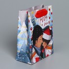 Пакет крафтовый вертикальный «Любовь и тепло», S 12 × 15 × 5.5 см - Фото 2