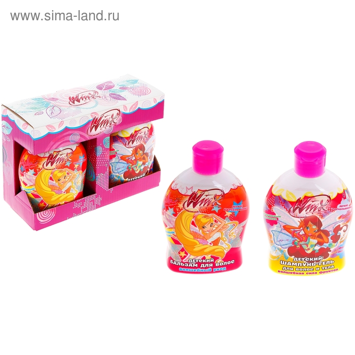 Подарочный набор Winx "Волшебная сила фруктов": шампунь-гель 340 мл,бальзам для волос и тела 340 мл - Фото 1