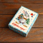 Коробка сборная крышка-дно без окна, "Зайцы", 16,5 х 12,5 х 5,2 см - Фото 2