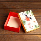 Коробка сборная крышка-дно без окна, "Снегирь", 16,5 х 12,5 х 5,2 см - Фото 4