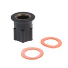 Смеситель для кухни ZEIN ZC2031, гибкий излив, кран-букса латунь 1/2", серый/хром - фото 22970120