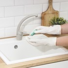 Перчатки хозяйственные Raccoon с щётками и подкладом, ПВХ, 100 г, размер L, цвет белый - Фото 2