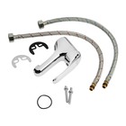 Смеситель для раковины ZEIN ZC-013, картридж керамика 35 мм, латунь, хром - Фото 8