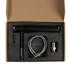 Смеситель для раковины ZEIN ZF-013, высокий, картридж керамика 35 мм, латунь, черный/хром - фото 806424337