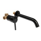 Смеситель для раковины ZEIN ZF-014, скрытого монтажа, картридж керамика 35 мм, латунь, черный - Фото 1