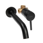 Смеситель для раковины ZEIN ZF-014, скрытого монтажа, картридж керамика 35 мм, латунь, черный - Фото 2