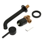 Смеситель для раковины ZEIN ZF-014, скрытого монтажа, картридж керамика 35 мм, латунь, черный - Фото 5