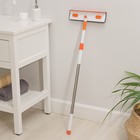 Окномойка с насадкой из микрофибры Raccoon, фиксатор, стальная телескопическая ручка, 28×7×85(120) см, цвет белый, оранжевый - Фото 10