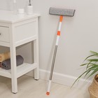 Окномойка с насадкой из микрофибры Raccoon, фиксатор, стальная телескопическая ручка, 28×7×85(120) см, цвет белый, оранжевый - Фото 11