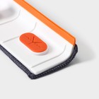 Окномойка с насадкой из микрофибры Raccoon, фиксатор, стальная телескопическая ручка, 28×7×85(120) см, цвет белый, оранжевый - Фото 6