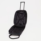 Чемодан малый 19", сумка дорожная на молнии, цвет чёрный - фото 11965510