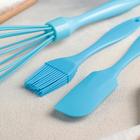 Набор для выпечки Доляна «Лето», 3 предмета: лопатка 18.7 см, кисть 17 см, венчик 26 см, МИКС - Фото 2