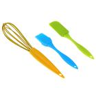 Набор для выпечки Доляна «Лето», 3 предмета: лопатка 18.7 см, кисть 17 см, венчик 26 см, МИКС - Фото 3