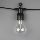 Гирлянда «Белт-лайт» 5 м с насадками «Лампочки», IP44, УМС, тёмная нить, 10 LED, свечение белое, 220 В - Фото 2