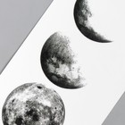 Татуировка на тело чёрная "Фазы луны" 10,5х6 см - Фото 3
