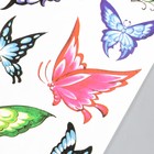 Татуировка на тело цветная "Полёт бабочек" МИКС 9х19 см - Фото 5