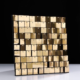 Панель с пайетками для фотозоны 30×30 см золотая