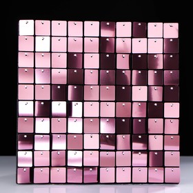 Панель с пайетками для фотозоны 30*30см розовый