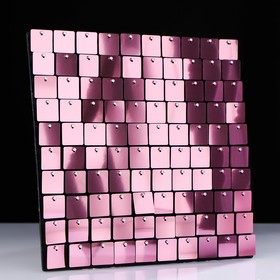 Панель с пайетками для фотозоны 30×30 см розовый