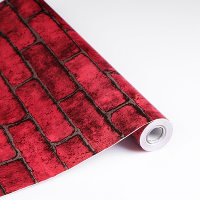 Пленка самоклеящаяся TAKE IT EASY «Кирпич красный», рулон, 0.45×10 м