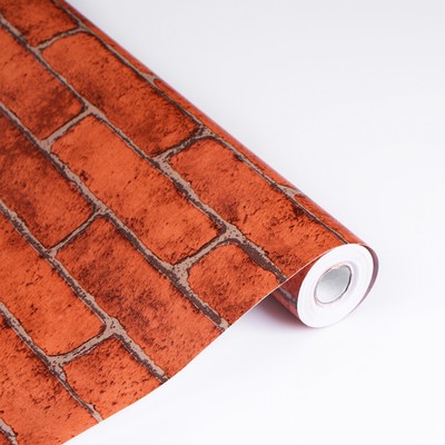 Пленка самоклеящаяся TAKE IT EASY «Кирпич коричневый», рулон, 0.45×10 м