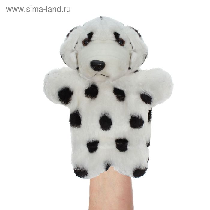 Мягкая игрушка на руку "Далматинец", цвет чёрно-белый - Фото 1