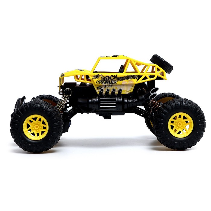 Джип радиоуправляемый «Краулер», 1:18, работает от батареек, цвет жёлтый 56336
