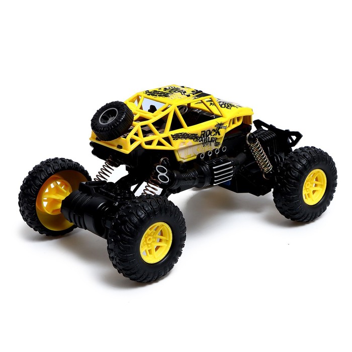 Джип радиоуправляемый «Краулер», 1:18, работает от батареек, цвет жёлтый 56336