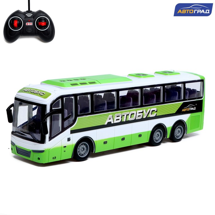 Автобус радиоуправляемый «Междугородний», масштаб 1:30, работает от батареек, цвет белый