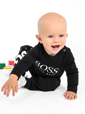 Футболка с длинным рукавом Крошка Я "Little Boss", рост 62-68 см, цвет чёрный