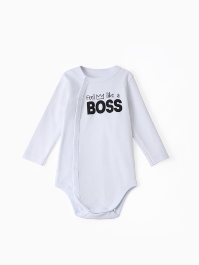 Боди детское «Крошка Я» Little Boss, рост 74-80 см, белое