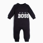 Комбинезон детский Крошка Я "Little Boss", рост 62-68 см, цвет чёрный - фото 2775391