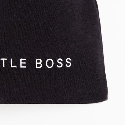 Костюм для мальчика (джемпер, брюки, шапочка) «Крошка Я» Little Boss, рост 62-68 см, чёрный