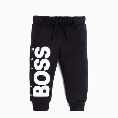 Брюки детские «Крошка Я» Little Boss, рост 80-86 см, чёрные