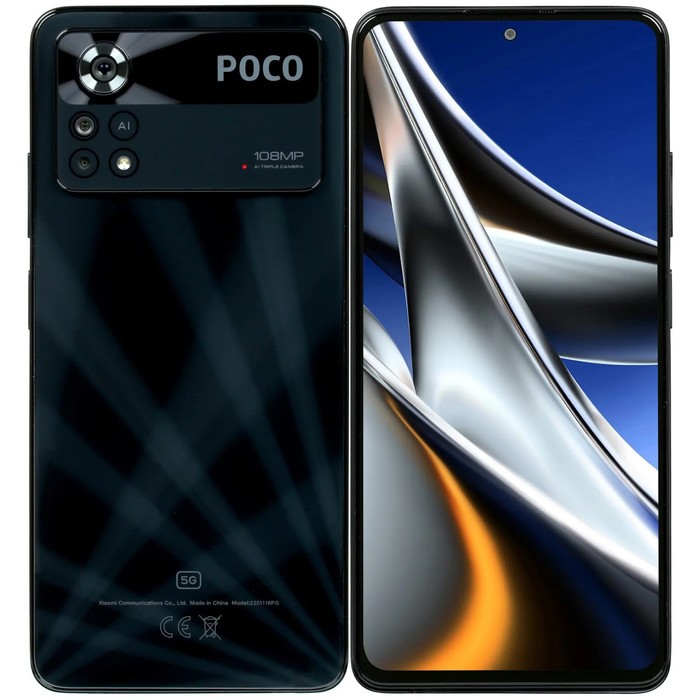 Смартфон Xiaomi POCO X4 Pro 5G NFC RU, 6.67'', Amoled, 6Гб, 128Гб, 108Мп, 5000 мАч, черный