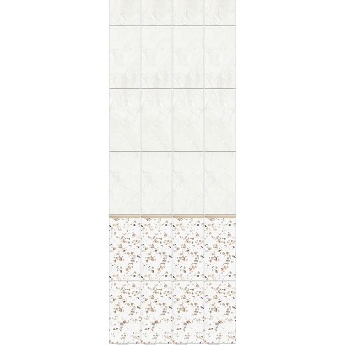 Стеновая панель ПВХ «Новита. Тигровая Лилия», добор, 2700×250 мм, цвет бежевый