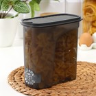 Ёмкость для хранения сыпучих продуктов IDEA «Бест», 2 л, 9.5×19 см, прозрачная, крышка серая - Фото 2