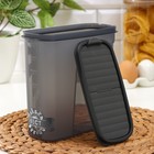 Ёмкость для хранения сыпучих продуктов IDEA «Бест», 2 л, 9.5×19 см, прозрачная, крышка серая - Фото 3