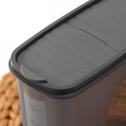 Ёмкость для хранения сыпучих продуктов IDEA «Бест», 2 л, 9.5×19 см, прозрачная, крышка серая - Фото 4