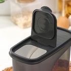 Ёмкость для хранения сыпучих продуктов IDEA «Бест», 2 л, 9.5×19 см, прозрачная, крышка серая - Фото 5