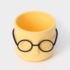 Кашпо для цветов со вставкой «Стив», 650 мл, d=11.5 см, h=10.5 см, жёлтое - Фото 3