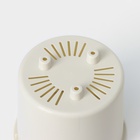 Кашпо для цветов со вставкой «Стив», 650 мл, d=11.5 см, h=10.5 см, цвет белый ротанг - Фото 5