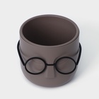 Кашпо для цветов со вставкой «Стив», 650 мл, d=11.5 см, h=10.5 см, цвет французский серый - Фото 3