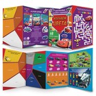 Набор «Учим цвета и решаем задачки»: 2 книги-раскладушки + многоразовые наклейки + 2 маркера, Тачки - фото 6685837