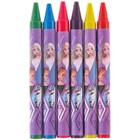 Восковые карандаши, набор 6 цветов, "Эльза", Холодное сердце - фото 9443426