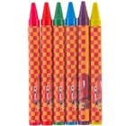 Восковые карандаши, набор 6 цветов, Тачки - фото 9227058