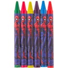 Восковые карандаши, набор 6 цветов, Человек-Паук - фото 9443436