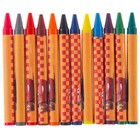 Восковые карандаши, набор 12 цветов, Тачки - фото 8198334