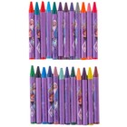 Восковые карандаши, набор 24 цвета, "Эльза и Анна", Холодное сердце - фото 9443441